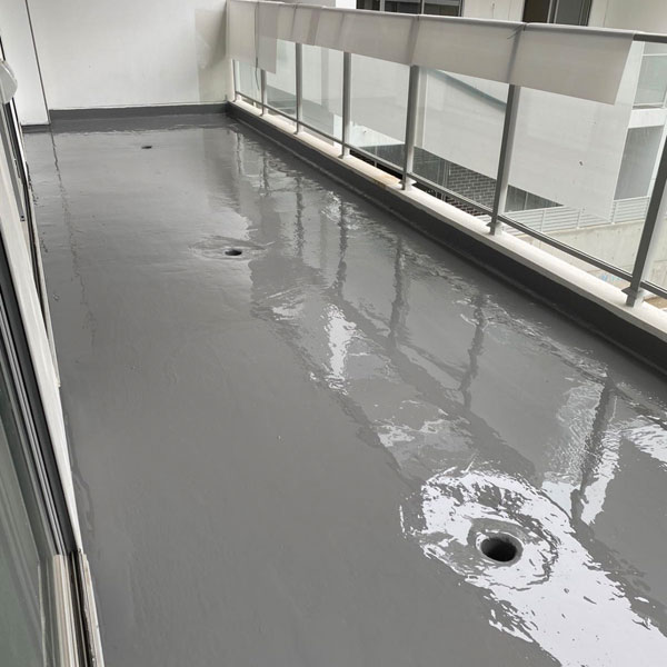 High-rise apartment balcony waterproofing