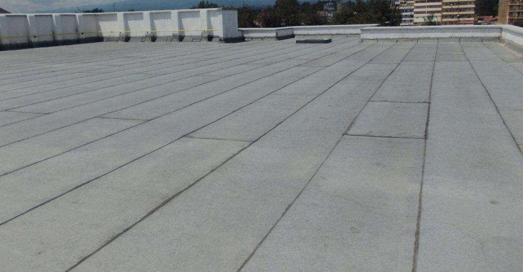 Flat rooftop waterproofing membrane